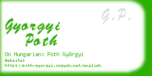 gyorgyi poth business card